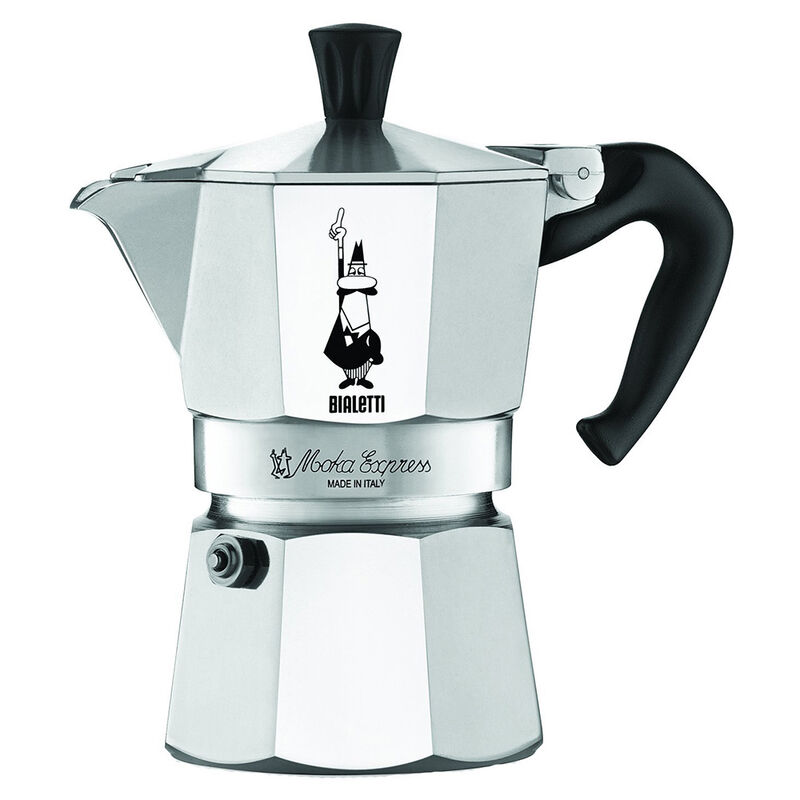 Bialetti Moka Express 3 Cup Italian Metal Stovetop Coffee Maker image number 0